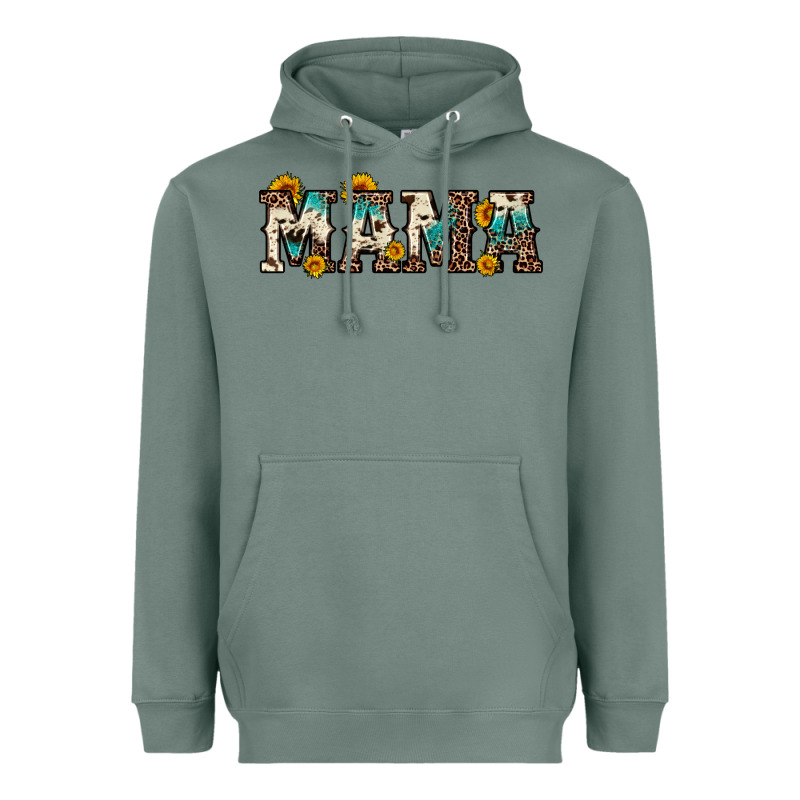 Mama Sunflower Leopard Heavyweight Hoodie by OliviaCreatesArt | Teevron