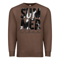 Chestnut Summer Vibes Black White Cowhide Premium Sweatshirt - CowCowDesign
