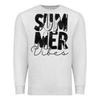 Oatmeal Heather Summer Vibes Black White Cowhide Premium Sweatshirt - CowCowDesign