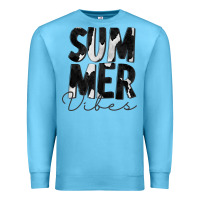 Ocean Blue Summer Vibes Black White Cowhide Premium Sweatshirt - CowCowDesign