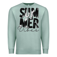 Seafoam Summer Vibes Black White Cowhide Premium Sweatshirt - CowCowDesign