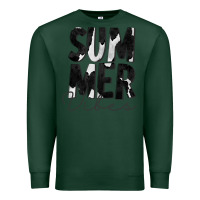 Sports Green Summer Vibes Black White Cowhide Premium Sweatshirt - CowCowDesign