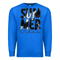 True Royal Summer Vibes Black White Cowhide Premium Sweatshirt - CowCowDesign