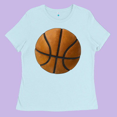 Basketball Ball Ladies Tee Designed By Jahusdesignshop