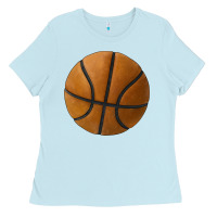 Baby Blue basketball ball Ladies Tee - JahusDesignShop