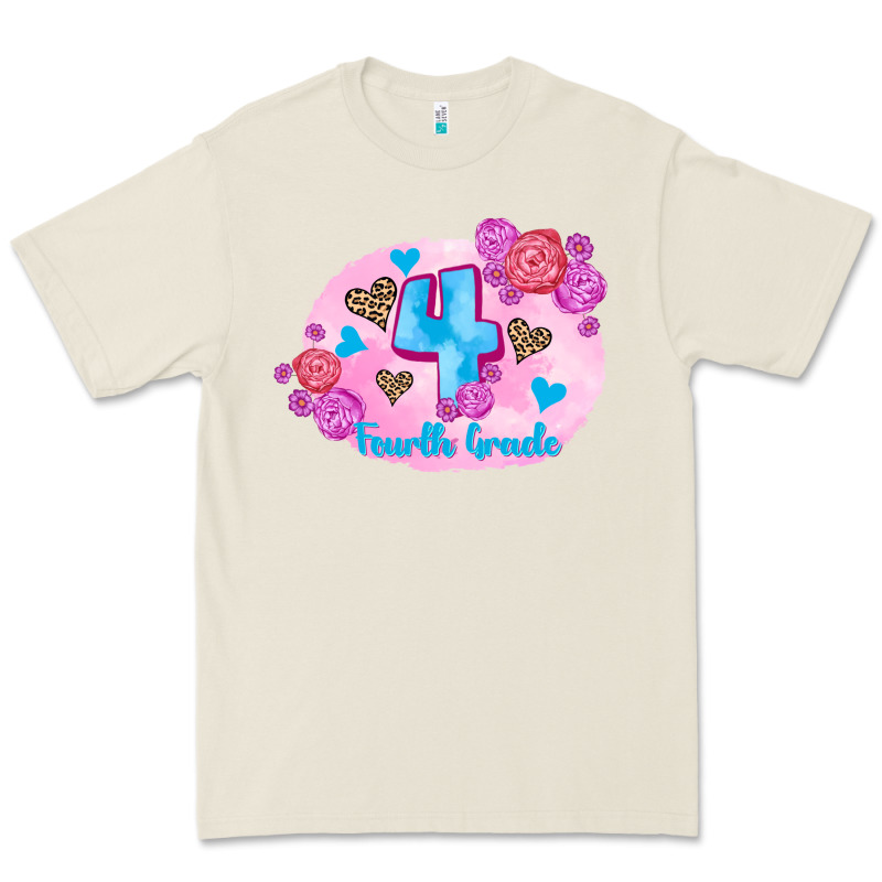Back To School Flowers Fourth Grade 3200x2400 Premium Tee by AdoDesignShop | Teevron