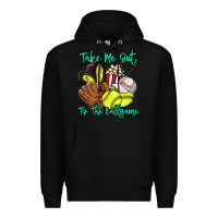 Black Take me out to the ballgame Premium Hoodie - HowdyJamesFarm