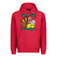 Cardinal Take me out to the ballgame Premium Hoodie - HowdyJamesFarm