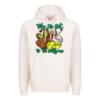 Pale Pink Take me out to the ballgame Premium Hoodie - HowdyJamesFarm