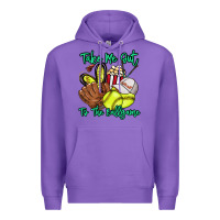 Purple Take me out to the ballgame Premium Hoodie - HowdyJamesFarm