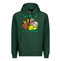 Sports Green Take me out to the ballgame Premium Hoodie - HowdyJamesFarm
