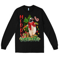 Black merry christmas penguin Long Sleeve Tee - LillyAllenDesigns