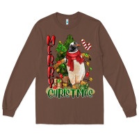 Chestnut merry christmas penguin Long Sleeve Tee - LillyAllenDesigns