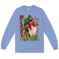 Colony Blue merry christmas penguin Long Sleeve Tee - LillyAllenDesigns
