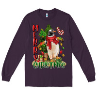 Plum merry christmas penguin Long Sleeve Tee - LillyAllenDesigns