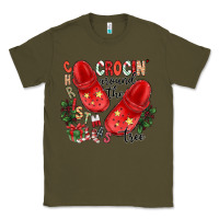 Army Green christmas crocin around the tree Classic Tee - CowhideDigitalArt