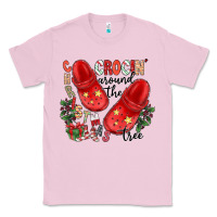 Bubblegum Pink christmas crocin around the tree Classic Tee - CowhideDigitalArt