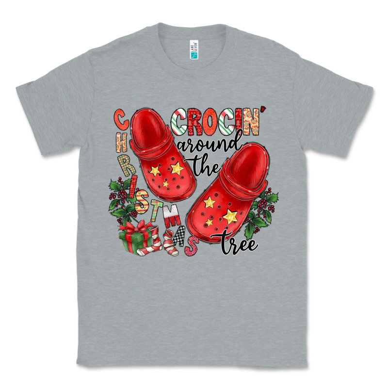 Christmas Crocin Around The Tree Classic Tee by CowhideDigitalArt | Teevron