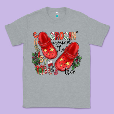 Christmas Crocin Around The Tree Classic Tee Designed By Cowhidedigitalart