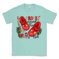 Seafoam christmas crocin around the tree Classic Tee - CowhideDigitalArt