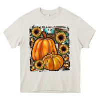 Sunflowers, Pumpkin, Cowhide, Serape Heavy Core Tee | Teevron