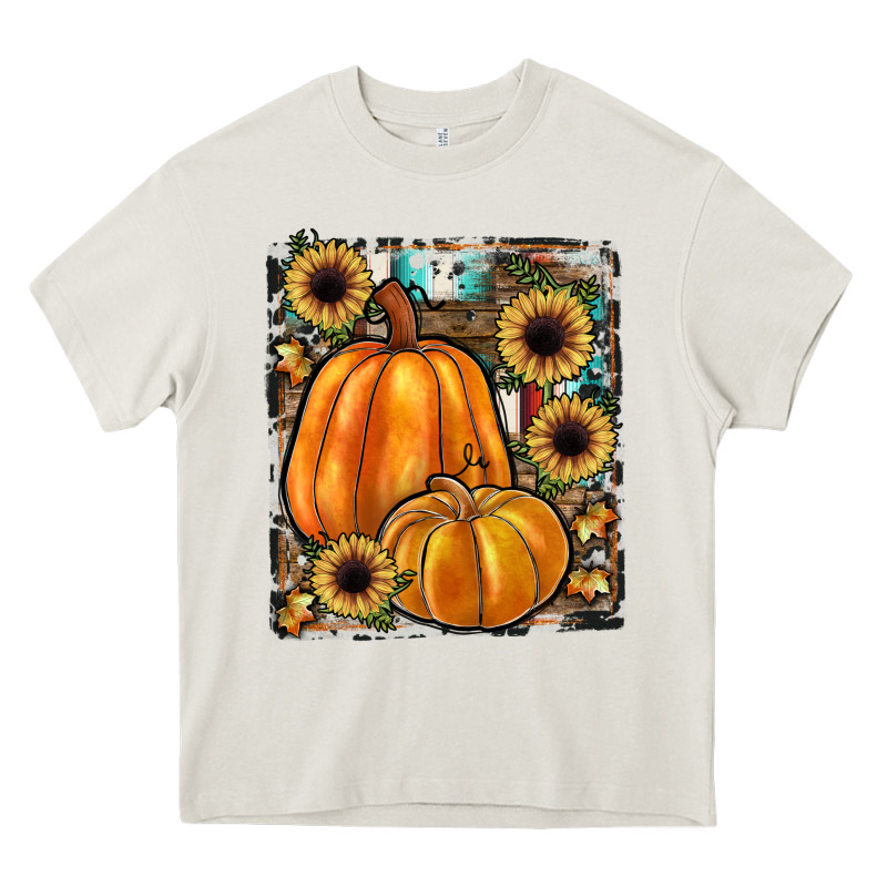 Sunflowers, Pumpkin, Cowhide, Serape Heavy Core Tee by JahusDesignShop | Teevron