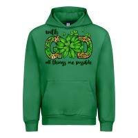 Emerald With god all things are possible St. Patrick's Day Urban Hoodie - LillyAllenDesigns