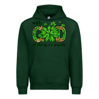Forest Green With god all things are possible St. Patrick's Day Urban Hoodie - LillyAllenDesigns