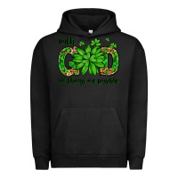 Pigment Black With god all things are possible St. Patrick's Day Urban Hoodie - LillyAllenDesigns