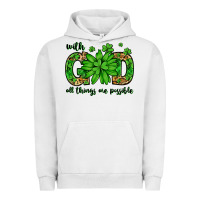 Pigment Lunar Rock With god all things are possible St. Patrick's Day Urban Hoodie - LillyAllenDesigns