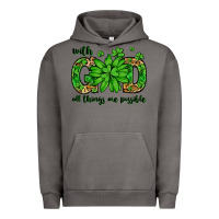 Pigment Tornado With god all things are possible St. Patrick's Day Urban Hoodie - LillyAllenDesigns