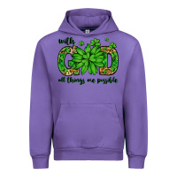 Tulip With god all things are possible St. Patrick's Day Urban Hoodie - LillyAllenDesigns