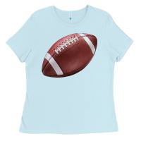 Baby Blue football ball Ladies Tee - JahusDesignShop