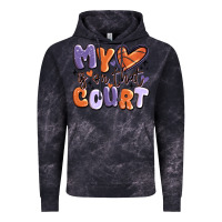 Cloud Black my heart is on that court Vintage Hoodie - MaliasSmallBusiness