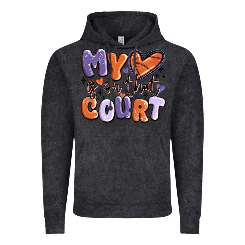 My Heart Is On That Court Vintage Hoodie by MaliasSmallBusiness | Teevron