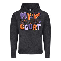 Vintage Black my heart is on that court Vintage Hoodie - MaliasSmallBusiness
