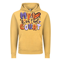 Vintage Mustard my heart is on that court Vintage Hoodie - MaliasSmallBusiness