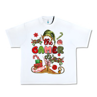 White the gamer elf Urban Heavy Tee - MaliasSmallBusiness