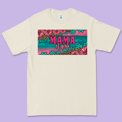 Pink Roses Mama Of Girls License Plate Premium Tee Designed By Artiststas