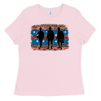 Bubblegum Pink armed forces day soldier Ladies Tee - Artiststas