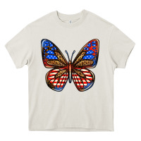 4th Of July Butterfly Heavy Core Tee | Teevron