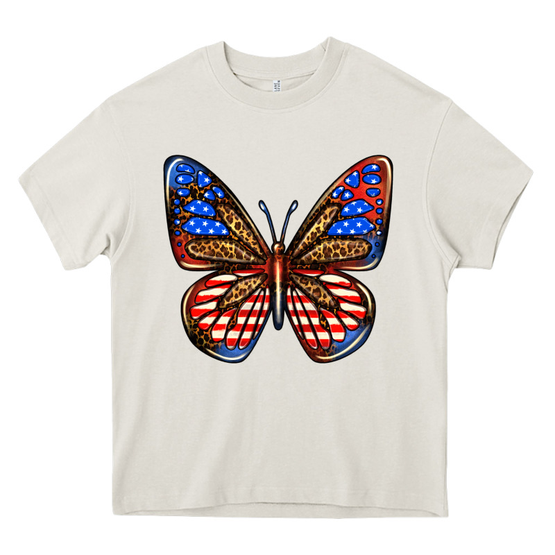 4th Of July Butterfly Heavy Core Tee by BundleAndBundleShop | Teevron