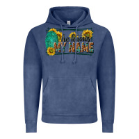 Vintage Denim he knows my name isaiah 43 1 Vintage Hoodie - NancyCooperArtShop