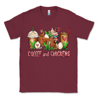 Burgundy chicken   coffee cups Classic Tee - MaliasSmallBusiness