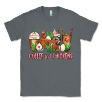 Charcoal Heather chicken   coffee cups Classic Tee - MaliasSmallBusiness
