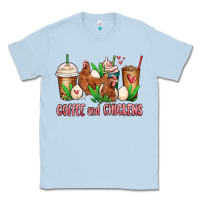 Dusty Blue chicken   coffee cups Classic Tee - MaliasSmallBusiness