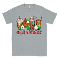 Heather Grey chicken   coffee cups Classic Tee - MaliasSmallBusiness