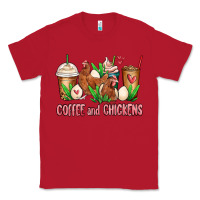 Red chicken   coffee cups Classic Tee - MaliasSmallBusiness