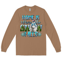 Toasted Coconut Home Is Where The Snow Falls Winter Penguin Long Sleeve Tee - LillyAllenDesigns