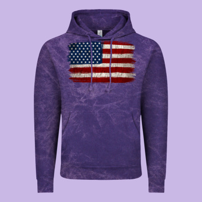 Distressed American Flag Vintage Hoodie Designed By Jasminsmagicworld